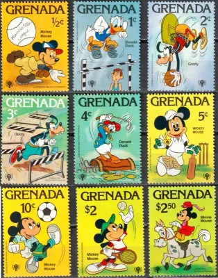 Grenada 1979 International Year of the Child - Disney Cartoon Characters - MNH(**) Grenada 1979 International Year of the Child - Disney Cartoon Characters - MNH(**)