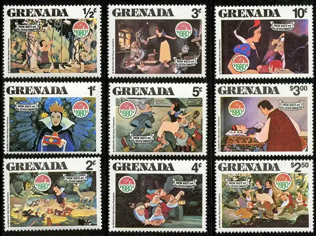 Grenada 1980 Christmas - Scenes from Walt Disney's "Snow White and the Seven Dwarfs"- MNH(**)