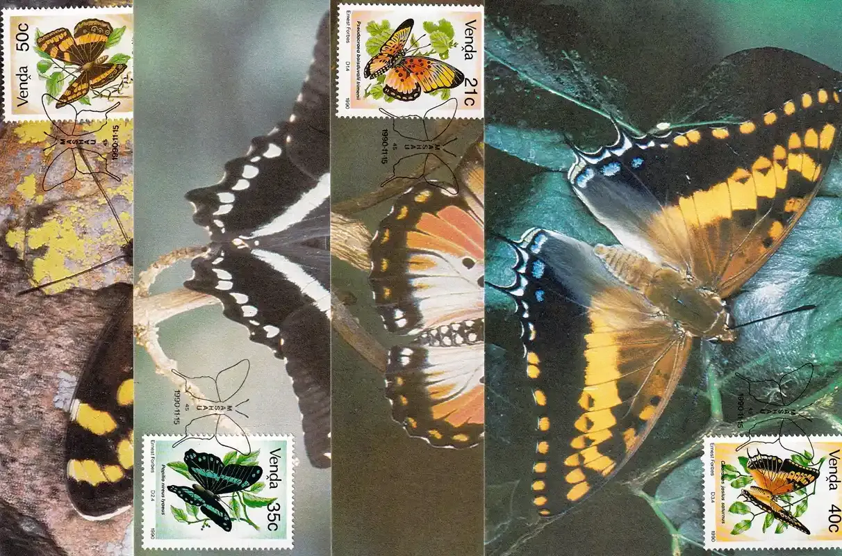 Venda 1990 Butterflies Maxi-Cards