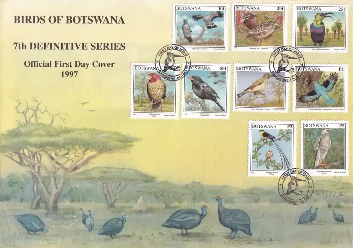 Botswana 1997 Defs/Birds. FDC x 2