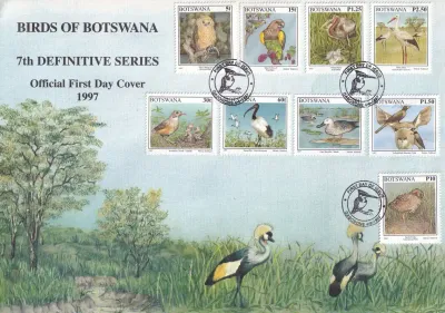 Botswana 1997 Defs/Birds. FDC x 2