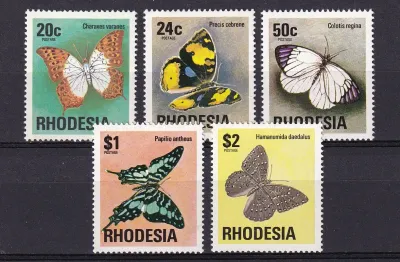 Rhodesia 1974 Butterflies. MNH(**) Rhodesia 1974 Butterflies. MNH(**)