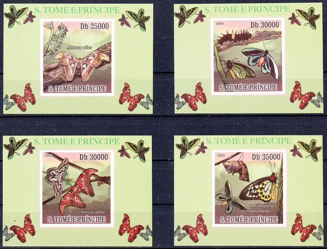São Tomé and Príncipe 2009 World Environment Day - Butterflies, Proofs. MNH (**)