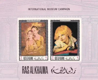 United Arab Emirates (Ras Al-Khaimah) 1968 (Imperf) Paintings from the National Gallery, London. MNH(**)