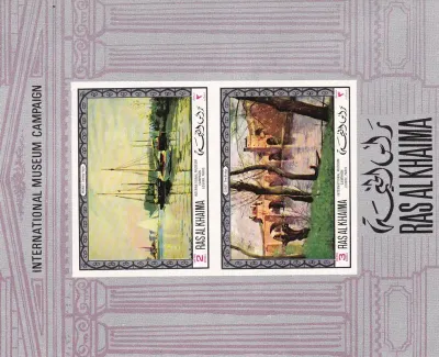 United Arab Emirates (Ras Al-Khaimah) 1968 (Imperf) Paintings from the National Gallery, London. MNH(**)