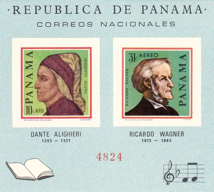 Panama 1966 Famous Writers and Composers. Imperf (SS). MNH(**)