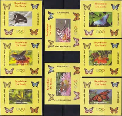 Benin 2009 Butterflies. Proof Set. MNH(**) Benin 2009 Butterflies. Proof Set. MNH(**)