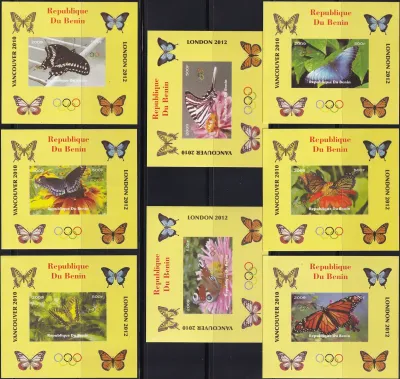 Benin 2009 Butterflies. Proof Set. MNH(**)