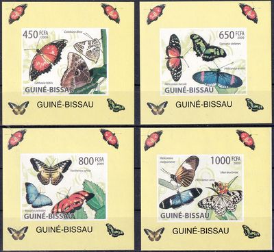 Guinea-Bissau 2009 Butterflies. Proof Set. MNH(**) Guinea-Bissau 2009 Butterflies. Proof Set. MNH(**)