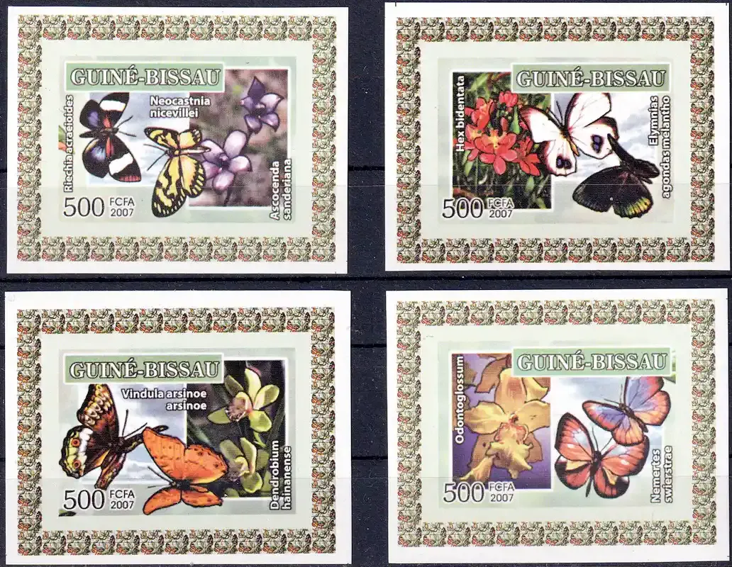 Guinea-Bissau 2007 Butterflies. Proof Set. MNH(**)