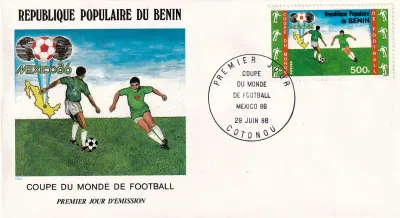 Benin 1986 Football World Cup - Mexico 1986. FDC