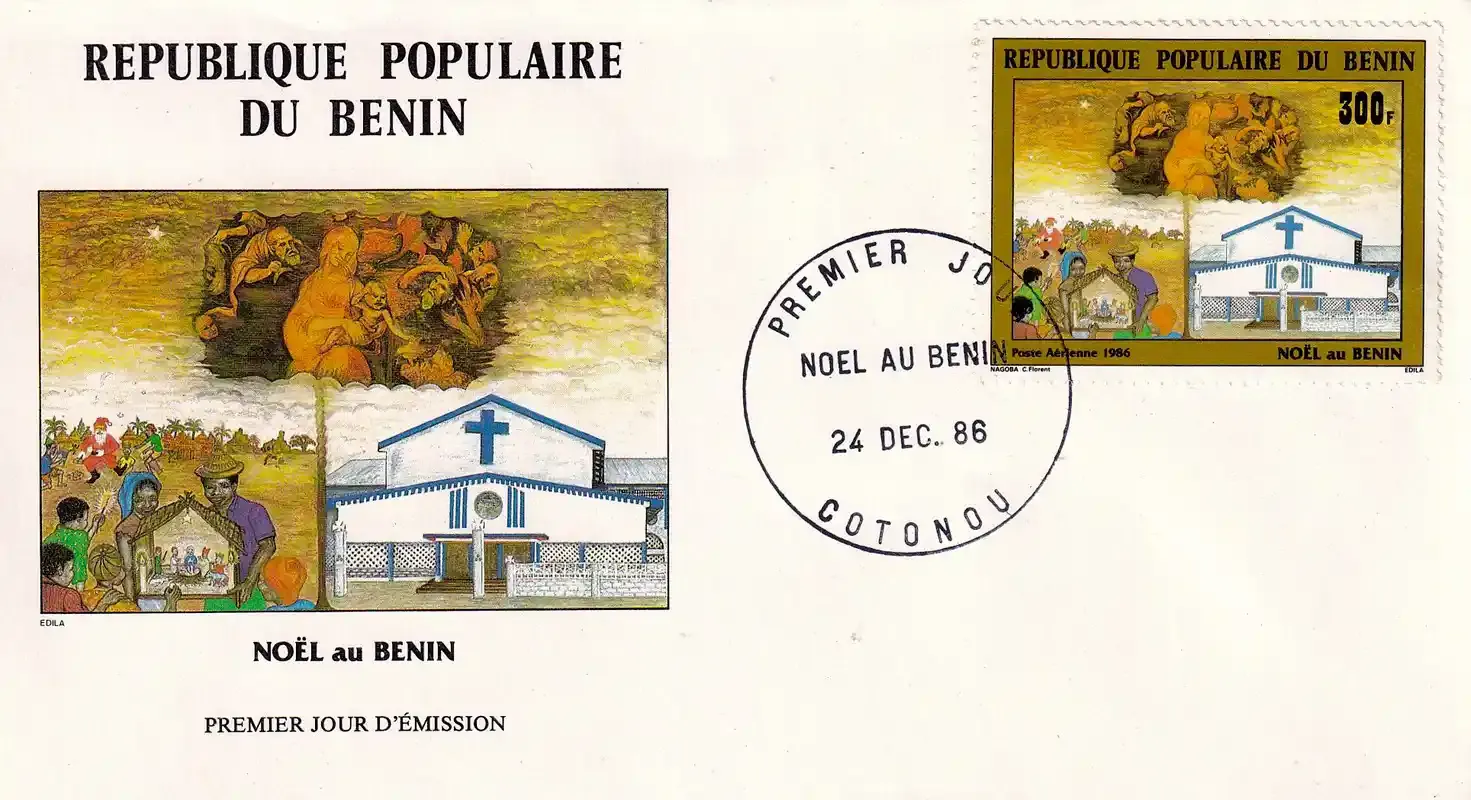 Benin 1986 Airmail - Christmas. FDC