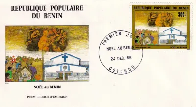 Benin 1986 Airmail - Christmas. FDC Benin 1986 Airmail - Christmas. FDC