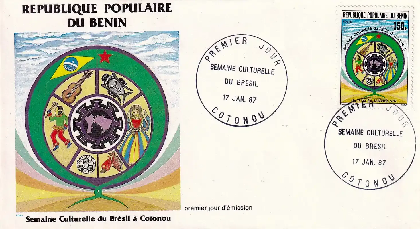 Benin 1987 Brazil Culture Week, Cotonou. FDC