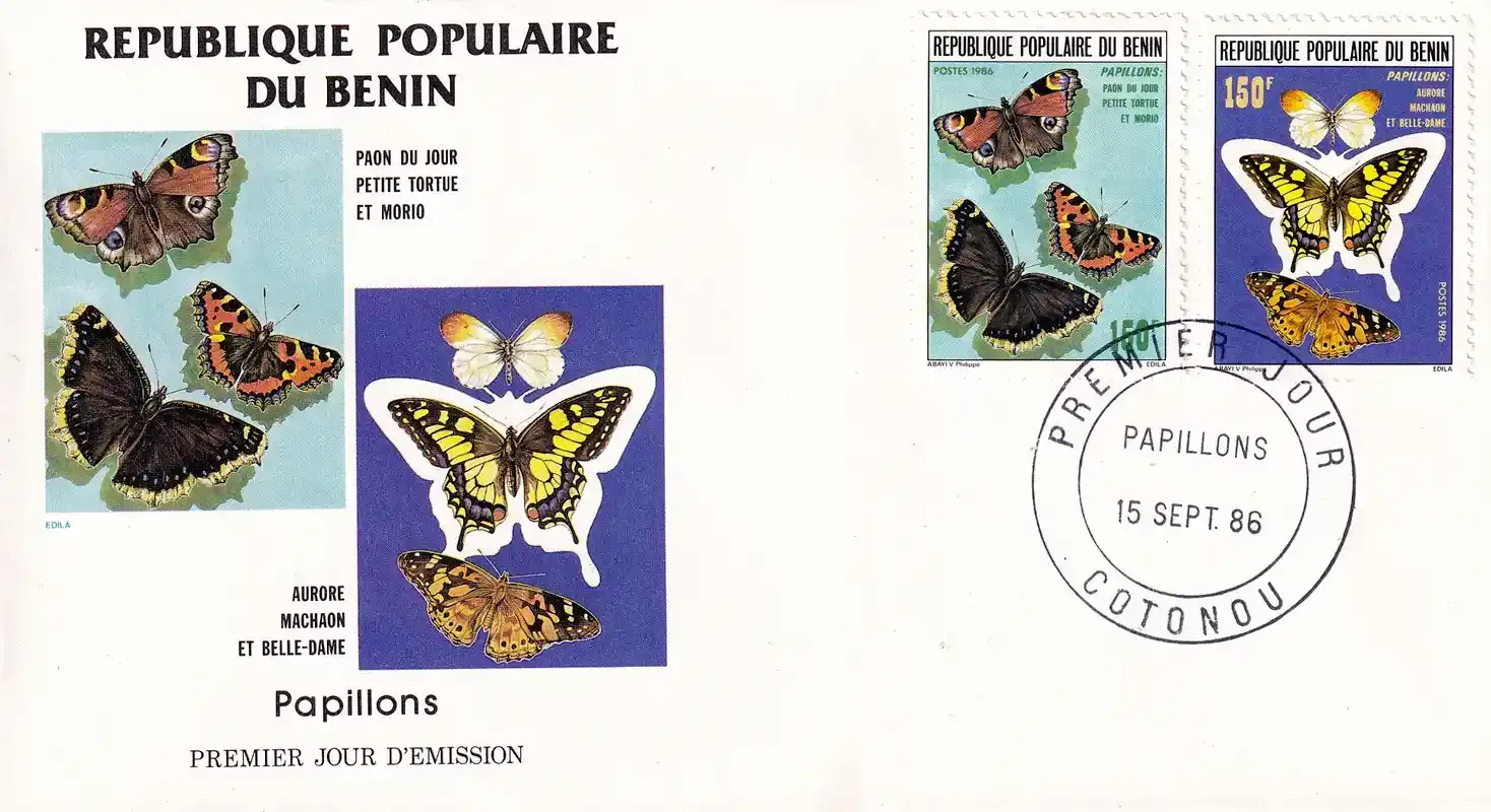 Benin 1986 Butterflies. FDC