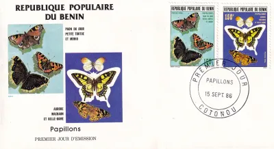 Benin 1986 Butterflies. FDC Benin 1986 Butterflies. FDC