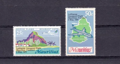 Mauritius 1970 Inauguration of Lufthansa Flight, Mauritius-Frankfurt. MNH(**) Mauritius 1970 Inauguration of Lufthansa Flight, Mauritius-Frankfurt. MNH(**)
