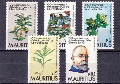 Mauritius 1982 The 100th Anniv of Robert Koch's Discovery of Tubercle Bacillus. MNH(**) Mauritius 1982 The 100th Anniv of Robert Koch's Discovery of Tubercle Bacillus. MNH(**)