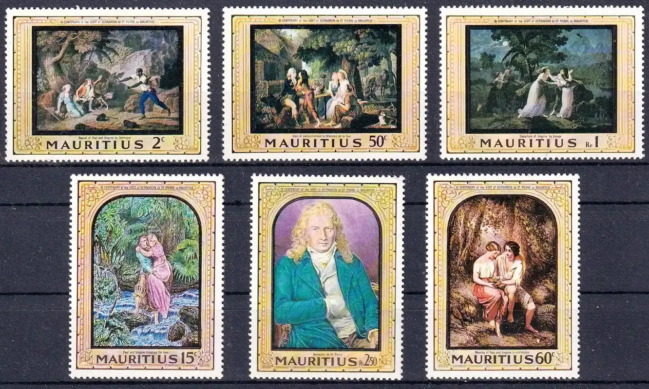 Mauritius 1968 The 200th Anniv of Bernardin de St. Pierre's Visit to the Island of Mauritius. MNH(**)