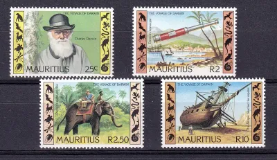 Mauritius 1982 The 100th Anniv of the Death of Charles Darwin and the 150th Anniversary of his Research Trip. MNH(**) Mauritius 1982 The 100th Anniv of the Death of Charles Darwin and the 150th Anniversary of his Research Trip. MNH(**)