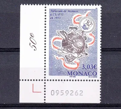 Monaco 2005 The 50th Anniv of the Membership in Universal Postal Union - UPU-MNH(**)