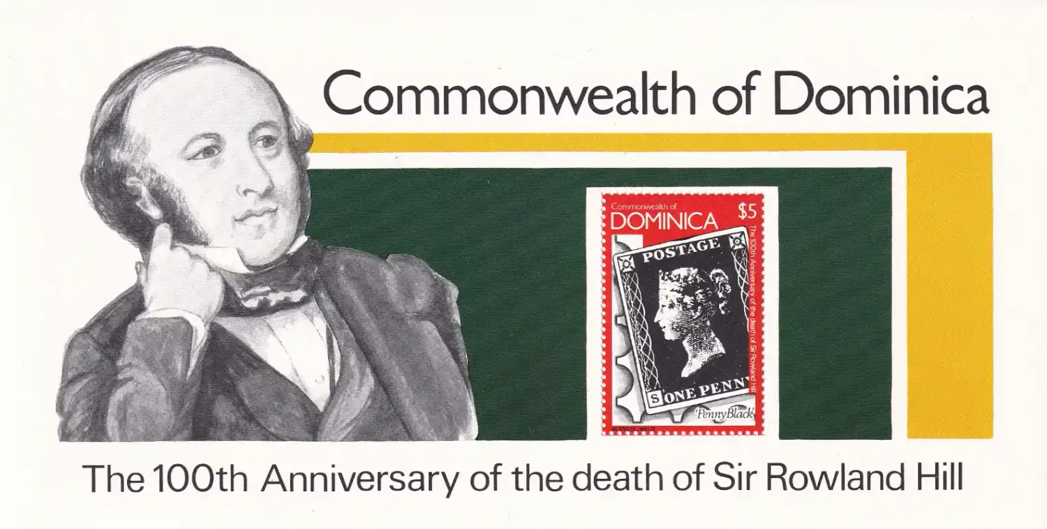 Dominica 1979 Rowland Hill, Postal Service, Stamp on Stamps (SS)-MNH (**)