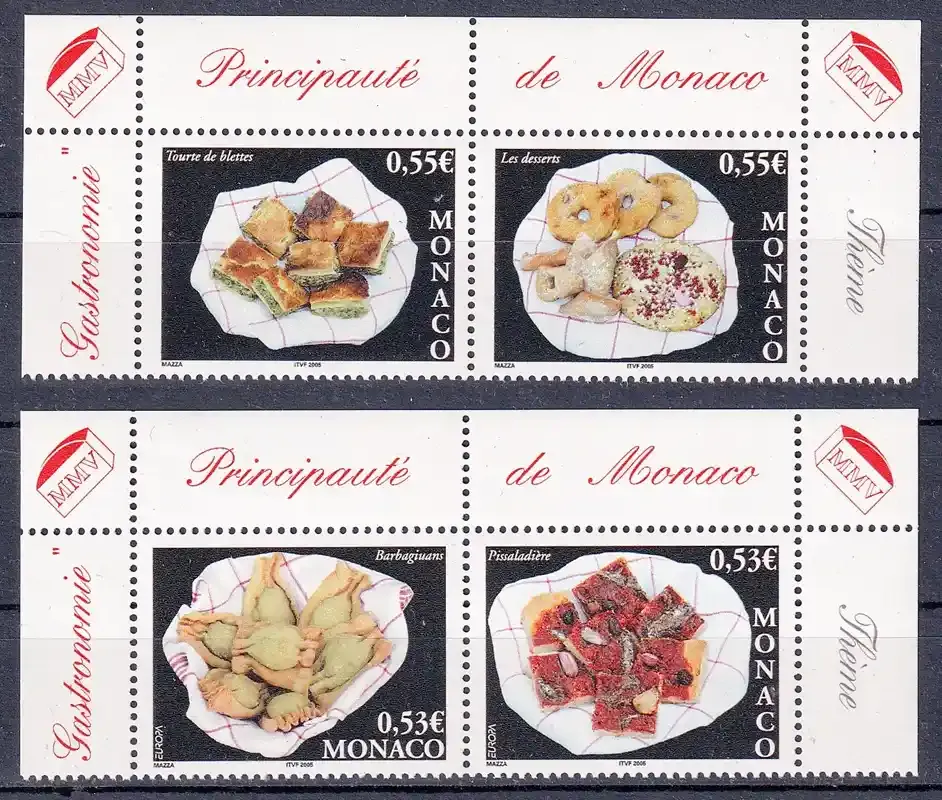 Monaco 2005 EUROPA Stamps - Gastronomy/Food, Healthy Living-MNH(**)