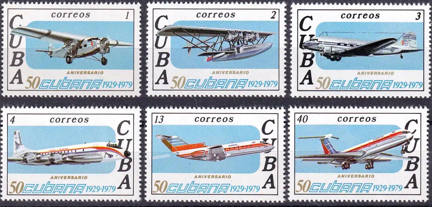 Cuba 1979 The 50th Anniversary of The Cuban Airlines-MNH (**)