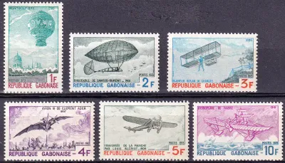 Gabon 1973 History of Flight-MNH (**)