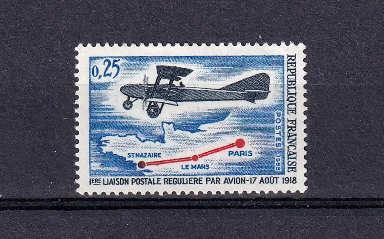 France 1968 The 50th Anniv of First Regular Internal Airmail Service-MNH (**)