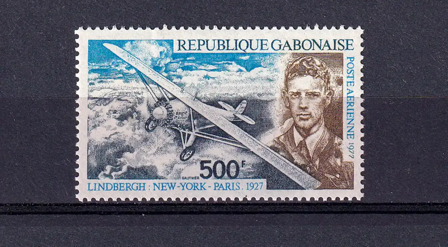 Gabon 1977 Airmail - The 50th Anniversary of Lindbergh's Transatlantic Flight-MNH (**)