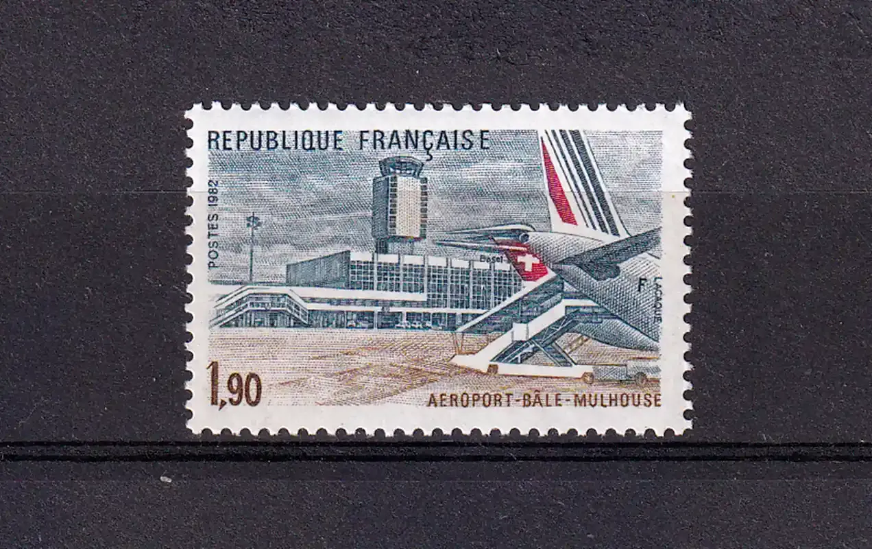 France 1982 Basel-Mulhouse Airport. Swiss Air-MNH (**)
