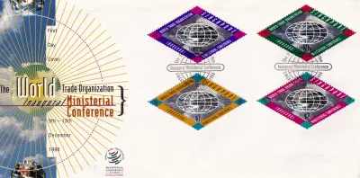 Singapore 1996 The 1st Ministerial Conference of World Trade Organization, Singapore. FDC Singapore 1996 The 1st Ministerial Conference of World Trade Organization, Singapore. FDC