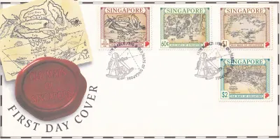 Singapore 1996 Old Maps of Singapore. FDC Singapore 1996 Old Maps of Singapore. FDC