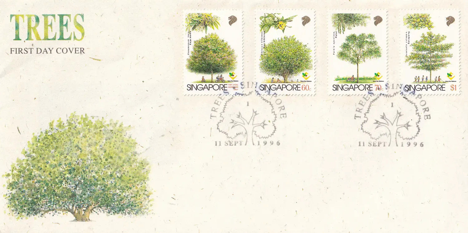 Singapore 1996 Trees, Flora. FDC
