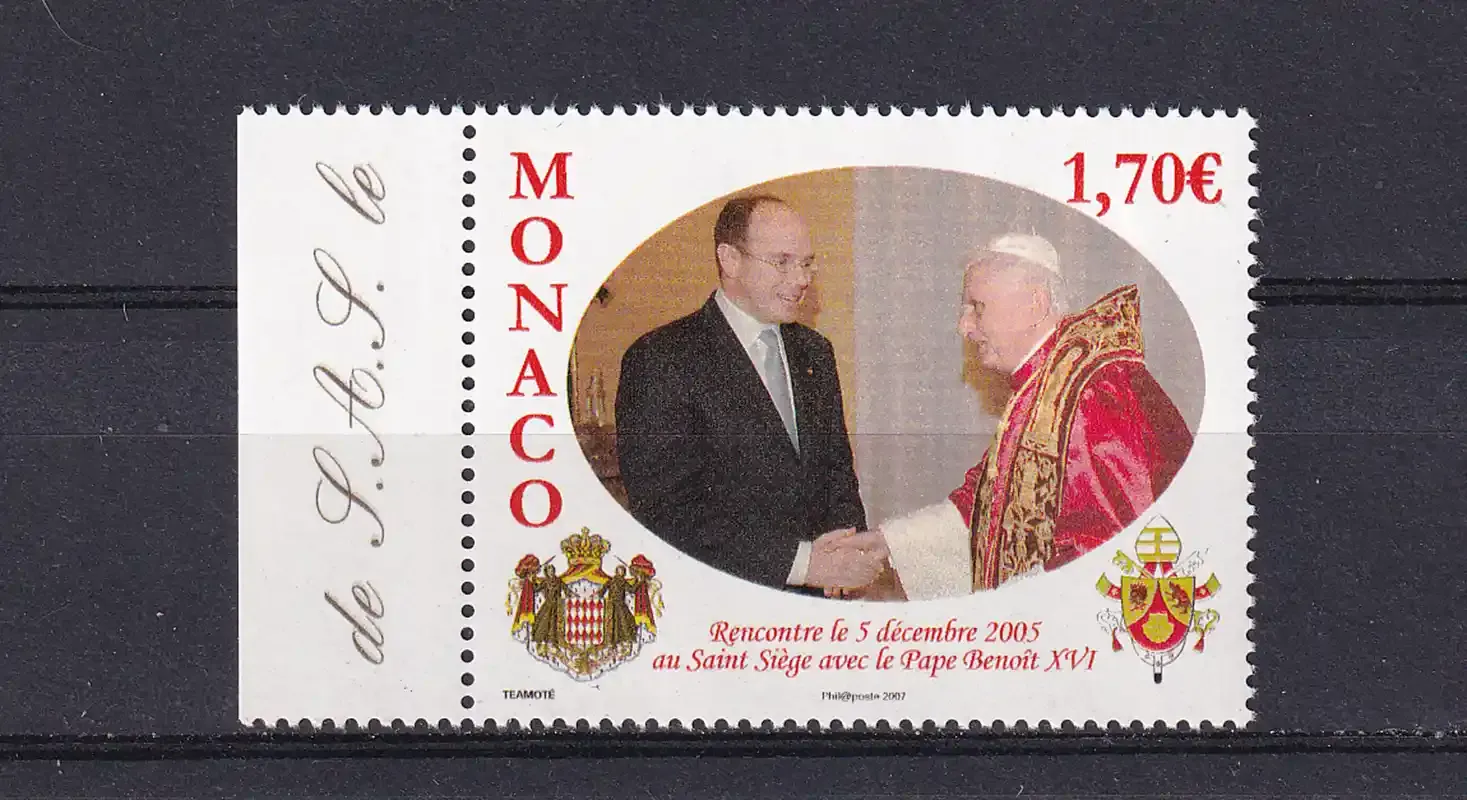 Monaco 2006 Pope Benedict XVI visiting Prince Albert II-MNH(**)
