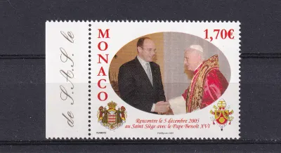 Monaco 2006 Pope Benedict XVI visiting Prince Albert II-MNH(**)