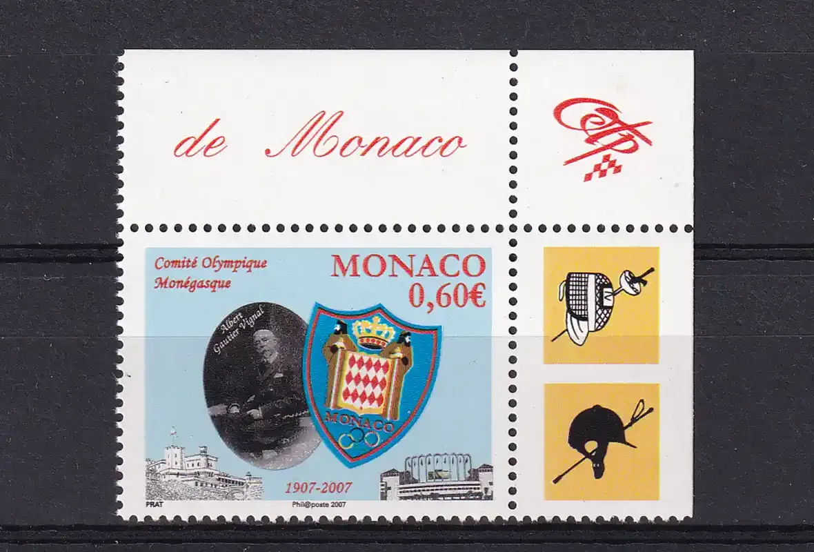 Monaco 2007 The 100th Anniversary of the National Olympic Committee-MNH(**)