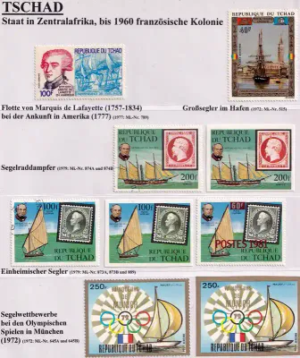 Chad 1972 Selection of Ships and Imperfs-MNH(**)