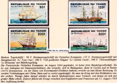 Chad 1984 Transport, Ships-MNH(**)