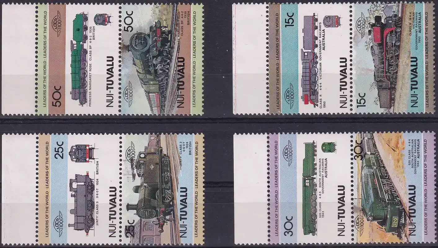 Tuvalu (Nui) 1984 Locomotives. MNH(**)