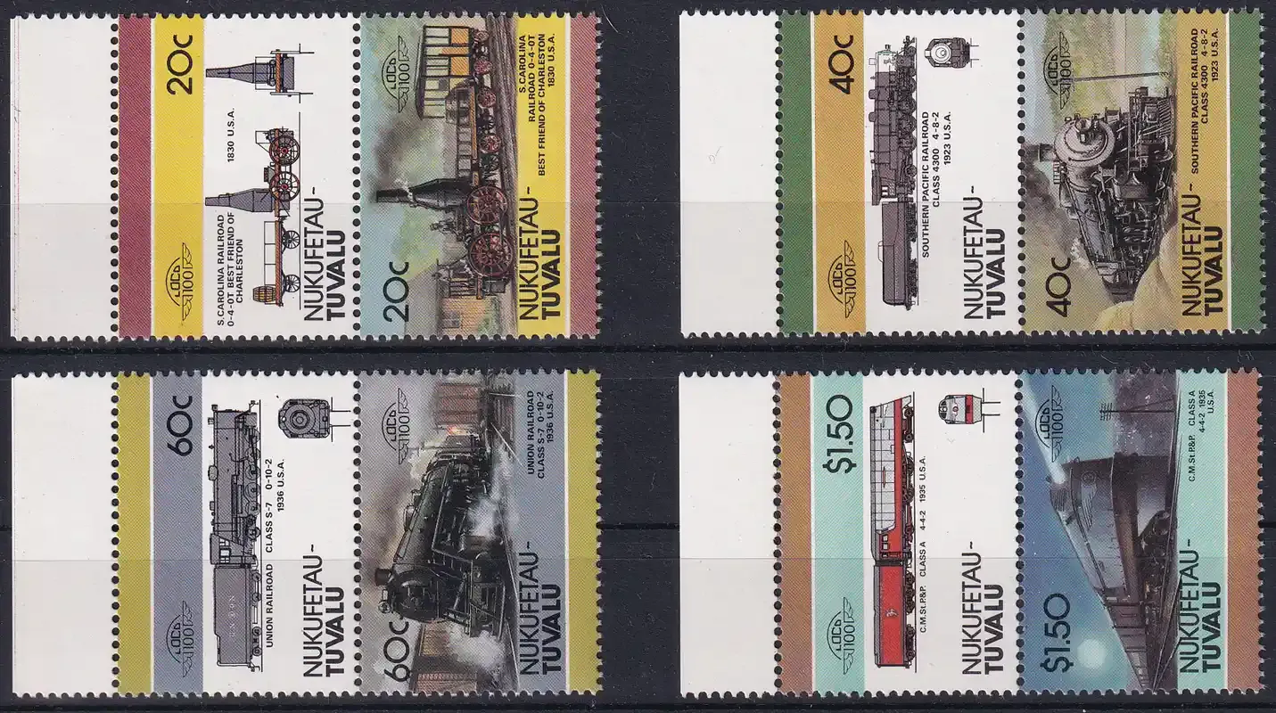 Tuvalu (Nukufetau) 1986 Railway, Trains. MNH(**)