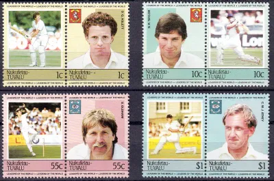 Tuvalu (Nukufetau) 1985 Famous Cricket Players. MNH(**)