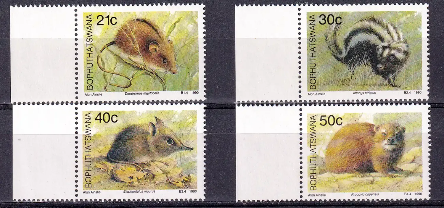 South Africa (Bophuthatswana) 1990 Small Mammals. MNH(**)