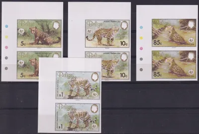 Belize 1983 World Wildlife Fund - The Jaguar, Mammals. Proof, Imperf MNH(**)
