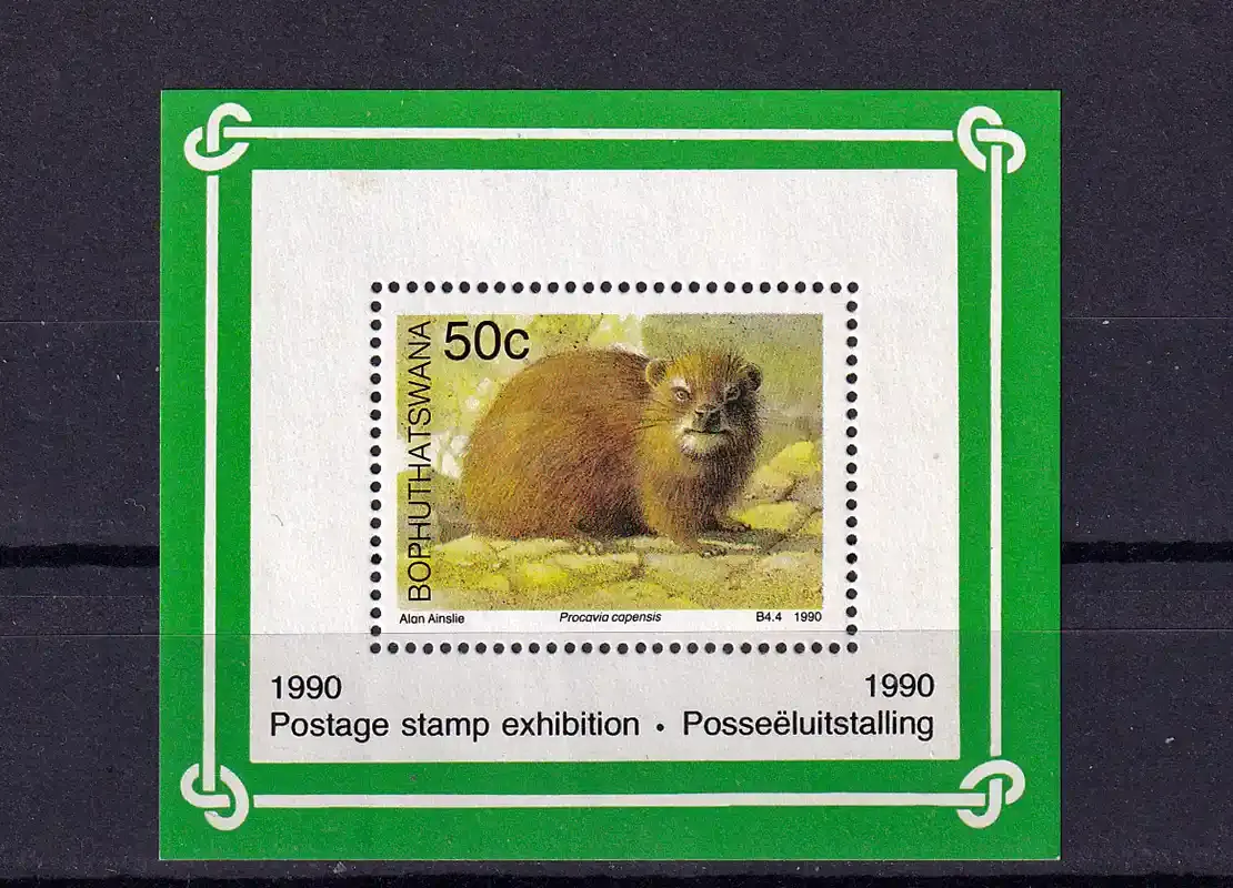 South Africa (Bophuthatswana) 1990 Small Mammals, Stampshow (SS). MNH(**)