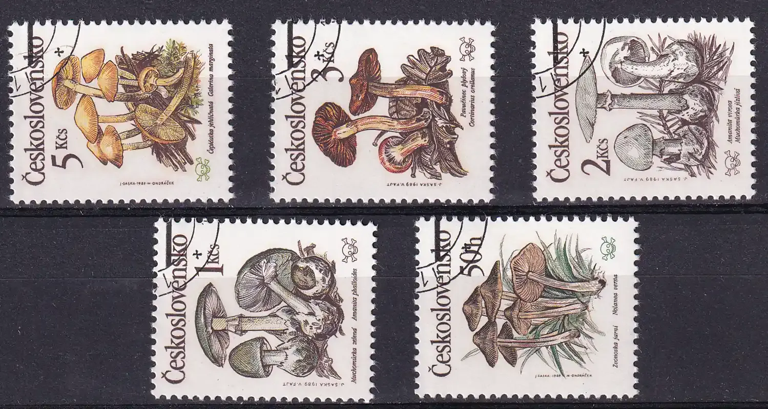 Czechoslovakia 1989 Poisonous Fungi. CTO, NH(**)