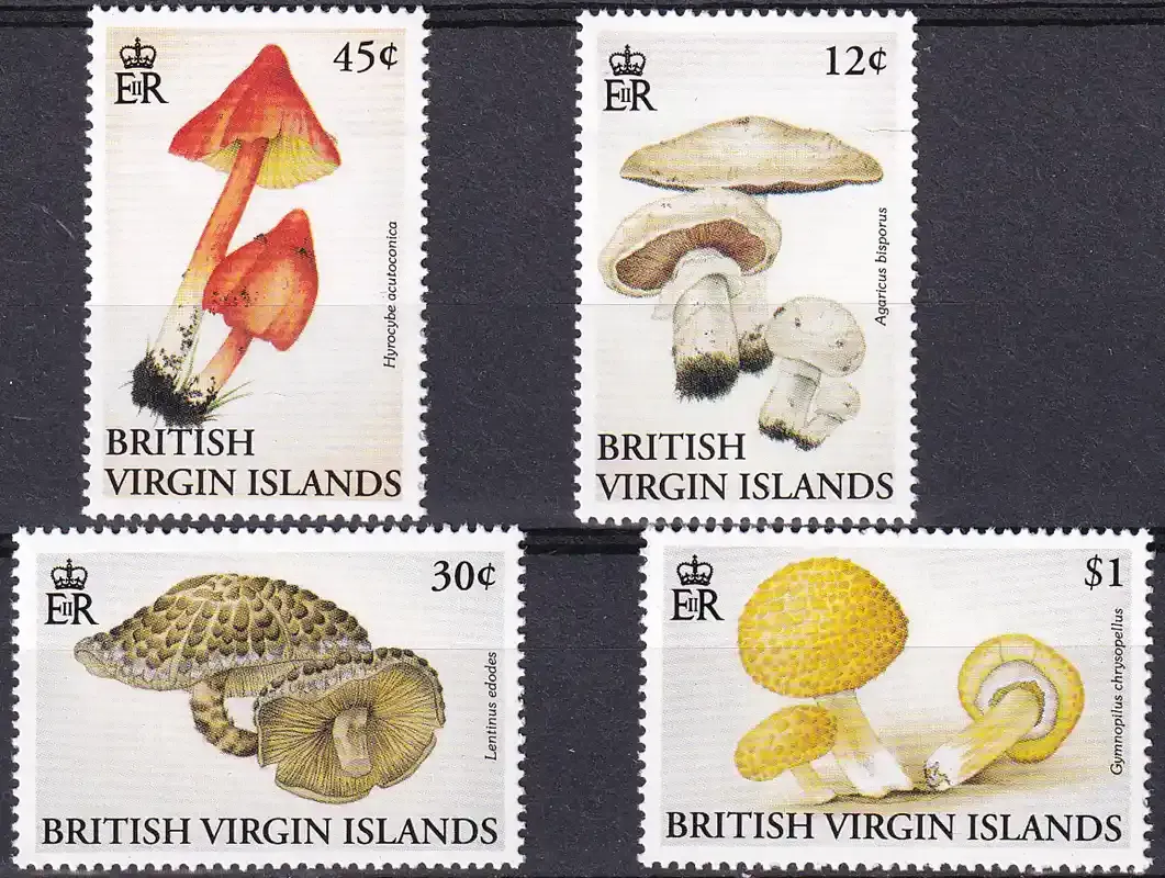 British Virgin Islands 1992 Mushrooms. MNH(**)