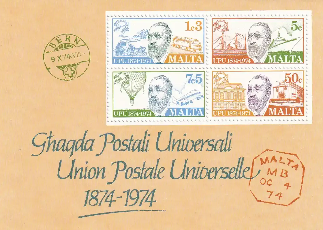 Malta 1974 The 100th Anniv of the Universal Postal Union. MNH(**)