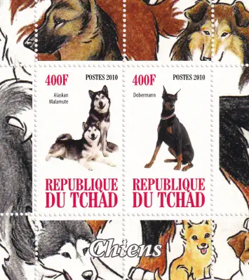 Chad 2010 Dogs, Domestic, Husky. MNH (**)